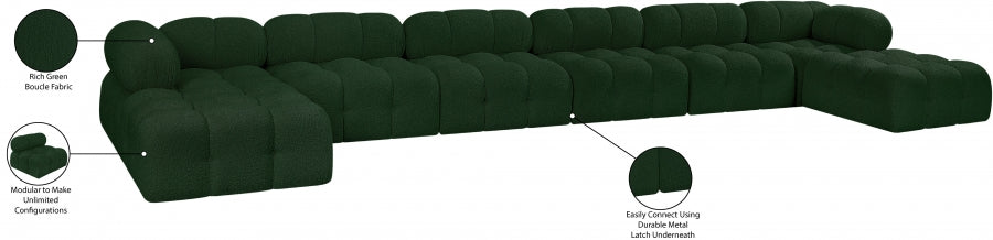 Canapé sectionnel Ames en tissu bouclé