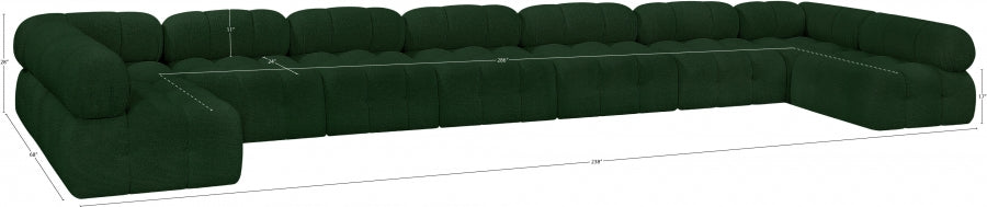Canapé sectionnel Ames en tissu bouclé