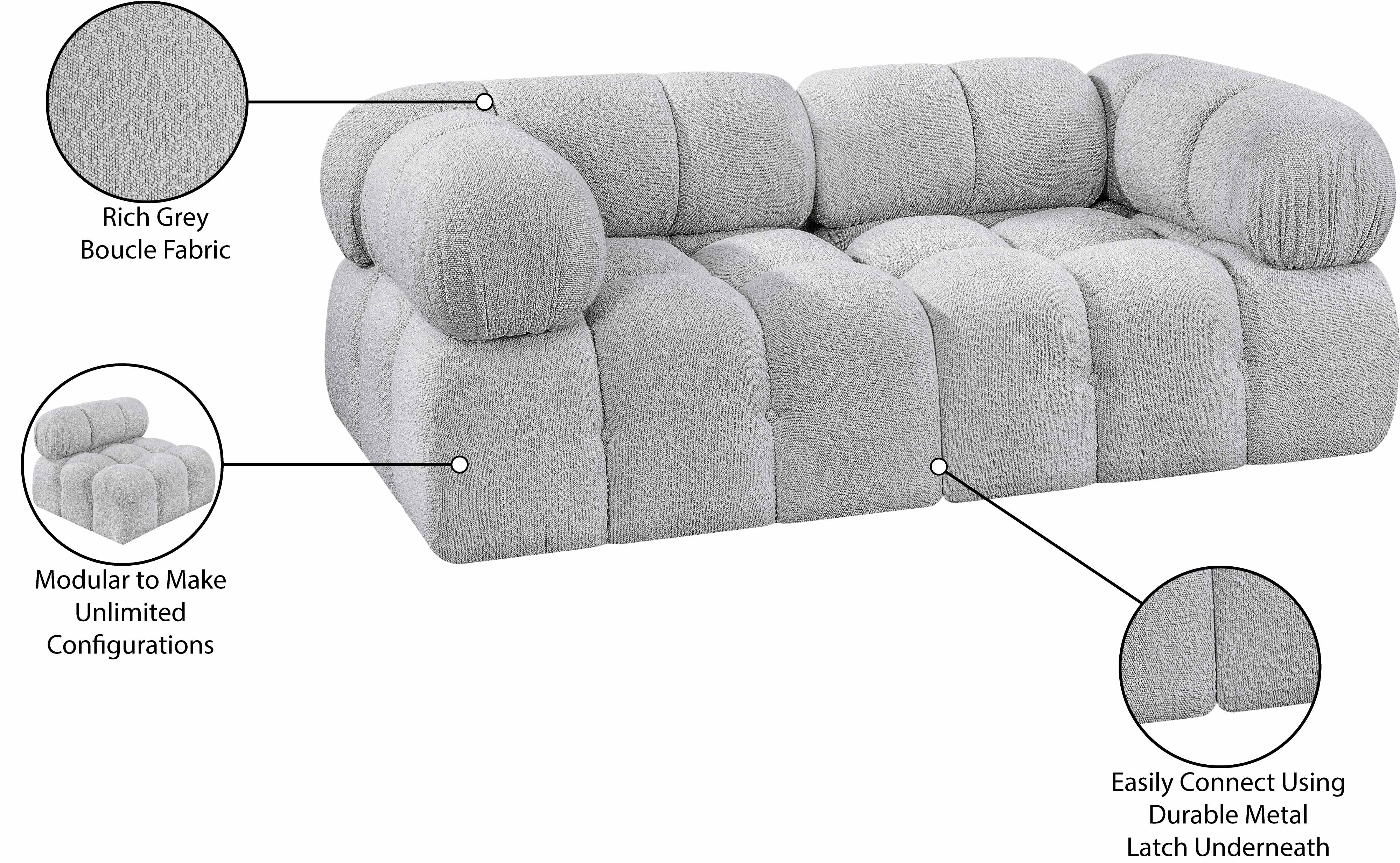 Canapé Ames en tissu bouclé