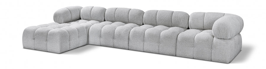 Canapé sectionnel Ames en tissu bouclé