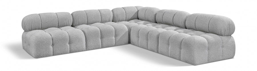 Canapé sectionnel Ames en tissu bouclé