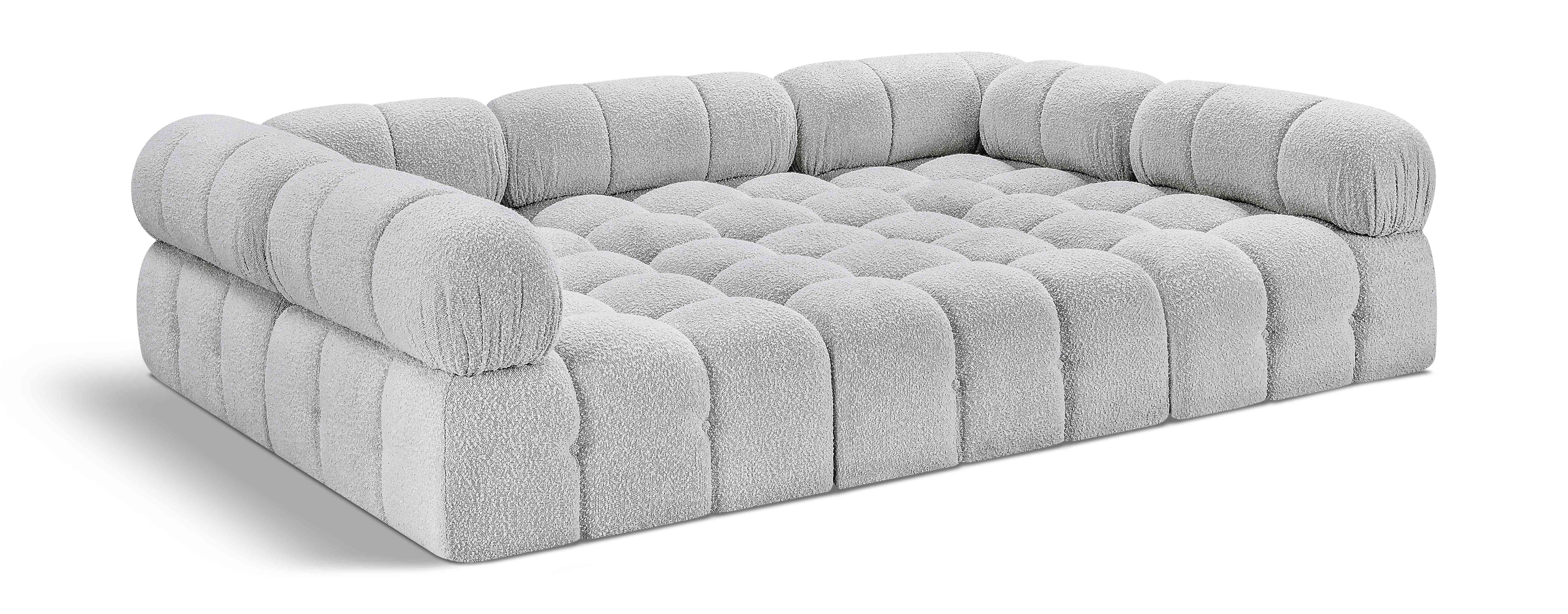 Canapé sectionnel Ames en tissu bouclé