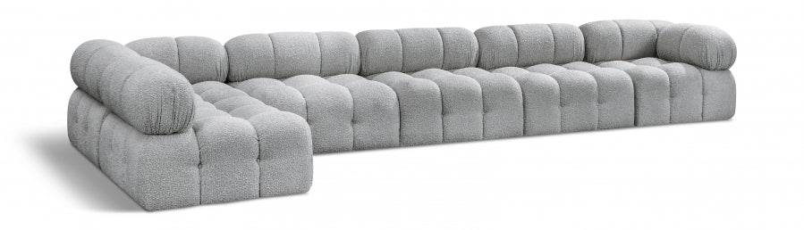 Canapé sectionnel Ames en tissu bouclé