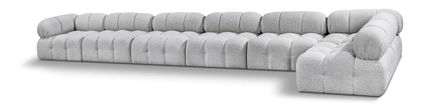 Canapé sectionnel Ames en tissu bouclé