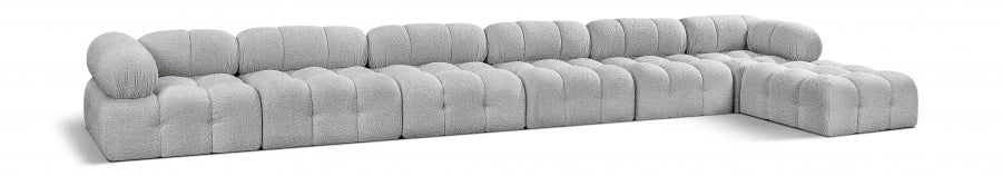Canapé sectionnel Ames en tissu bouclé