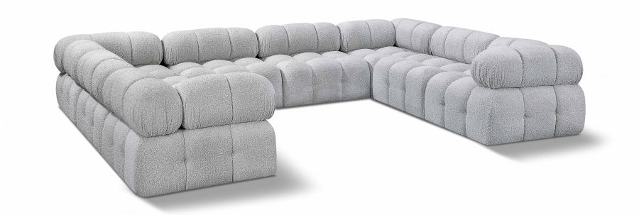 Canapé sectionnel Ames en tissu bouclé