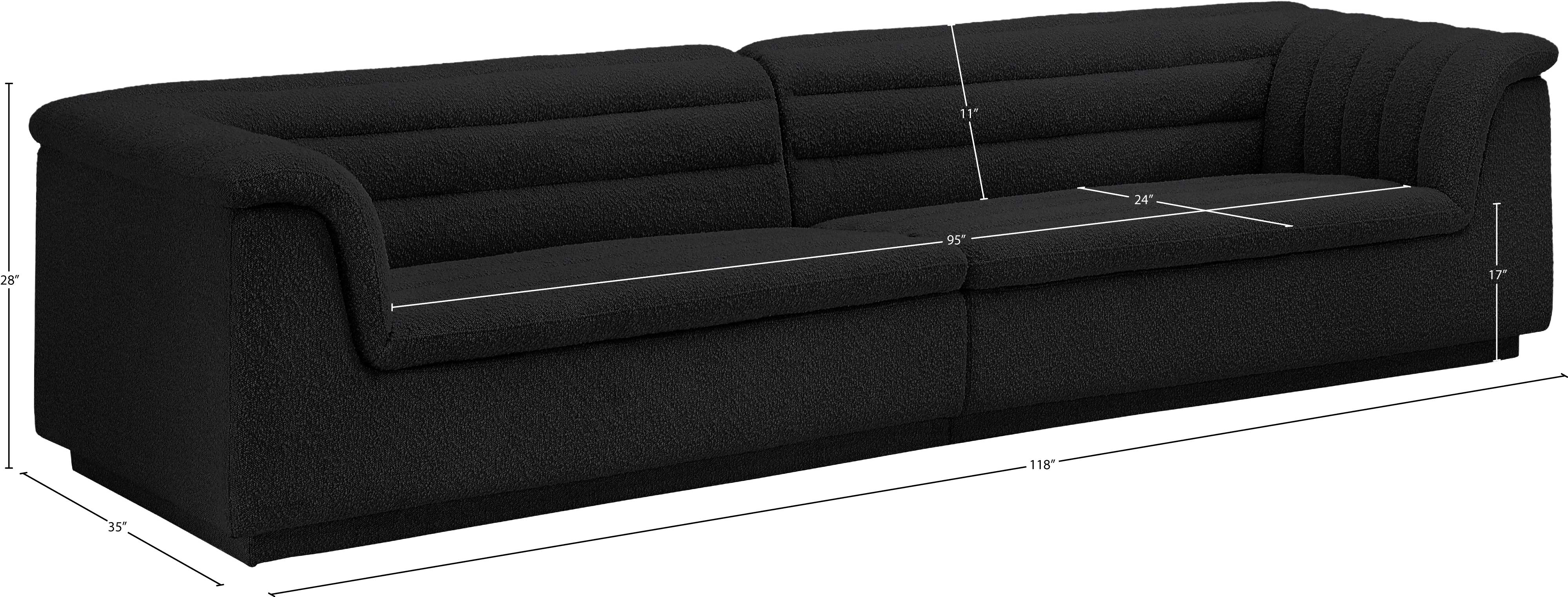 Canapé en tissu boucle Cascade