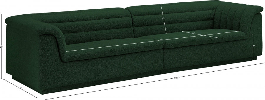 Canapé en tissu boucle Cascade