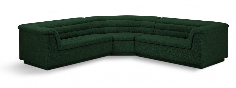 Sectionnel en tissu bouclé Cascade