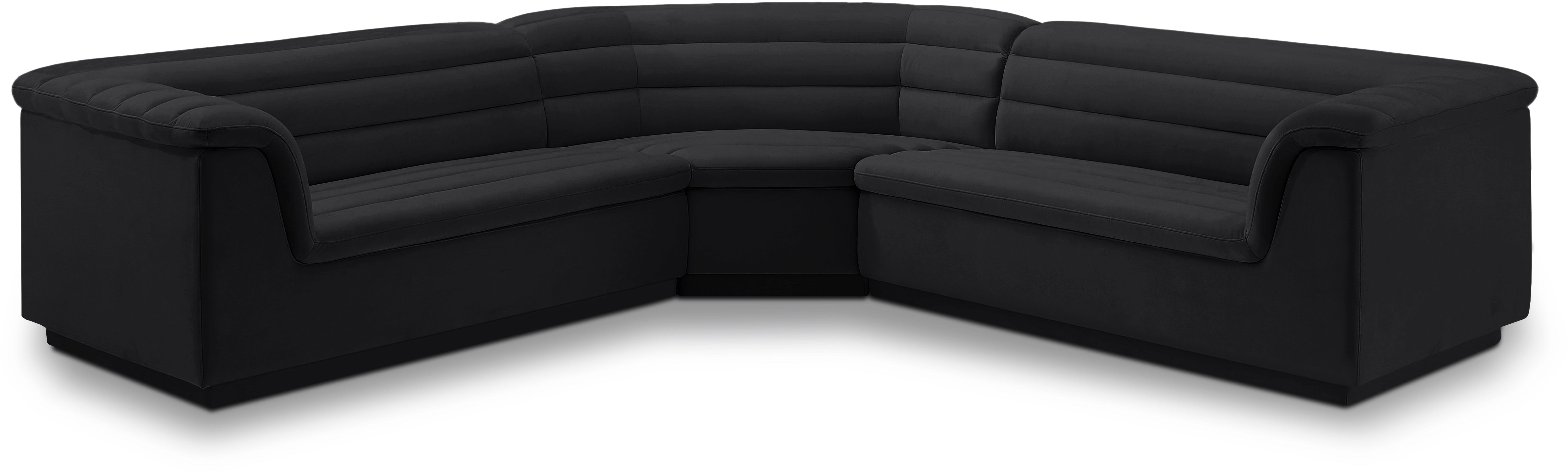 Sectionnel en tissu velours Cascade