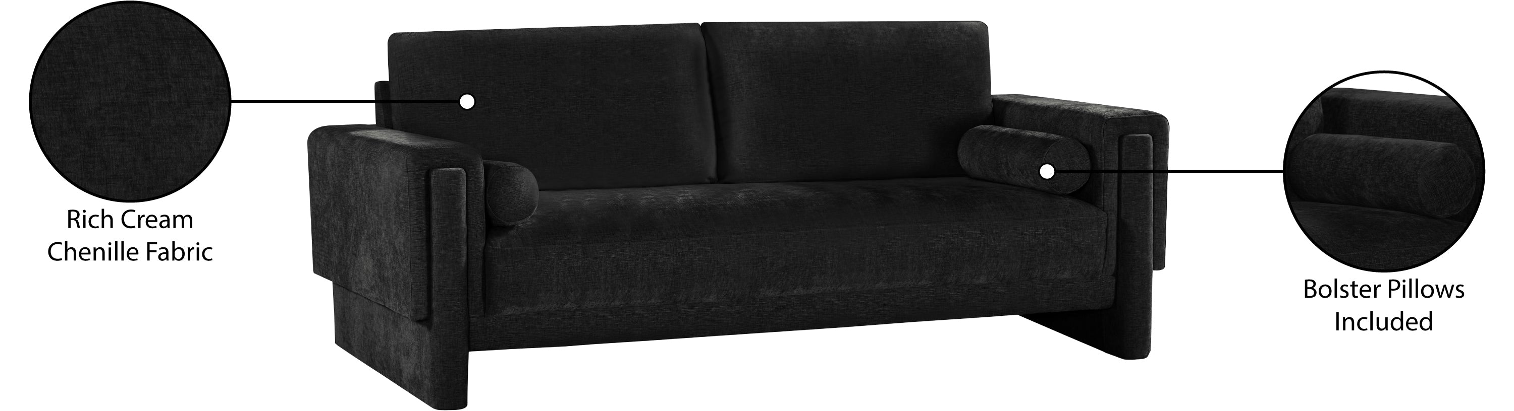 Canapé en tissu chenille Madeline