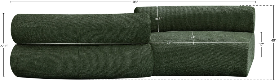 Tissu chenille en balle 2 pièces. En coupe