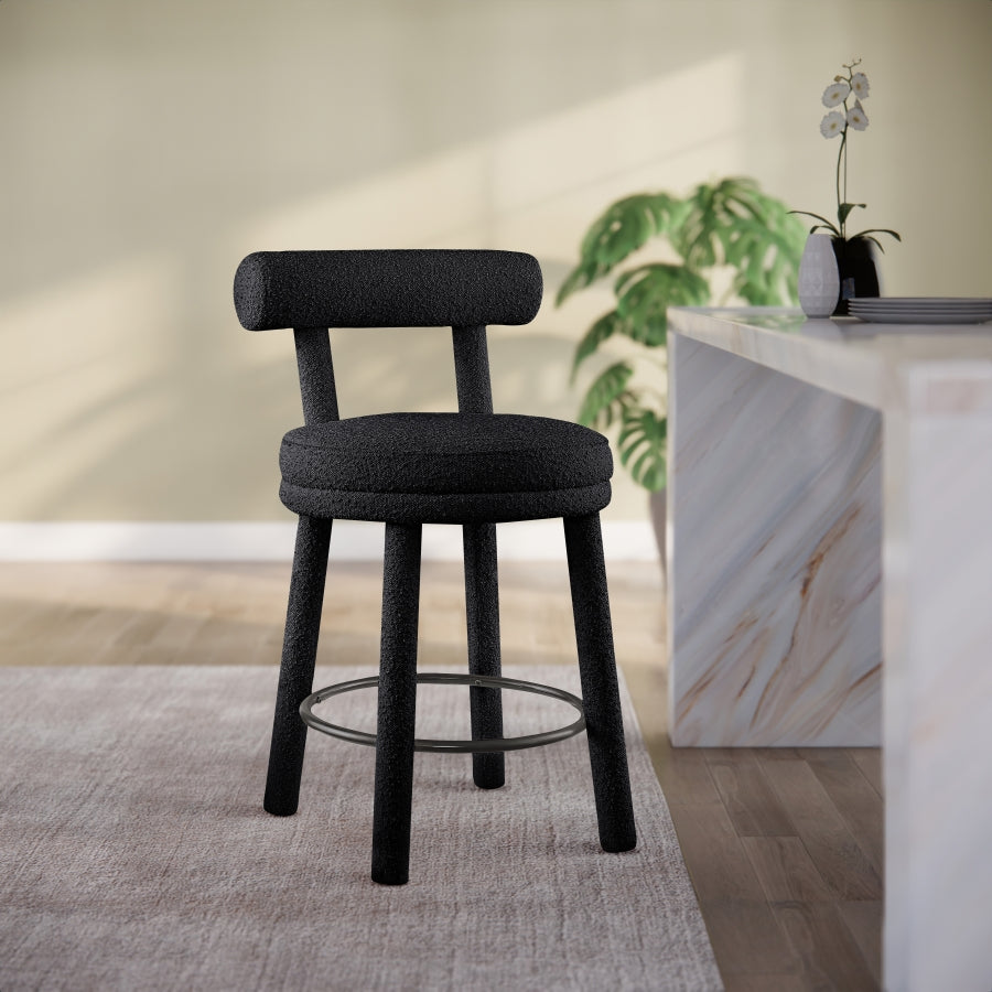 Tabourets de bar/comptoir en tissu Boucle Parlour
