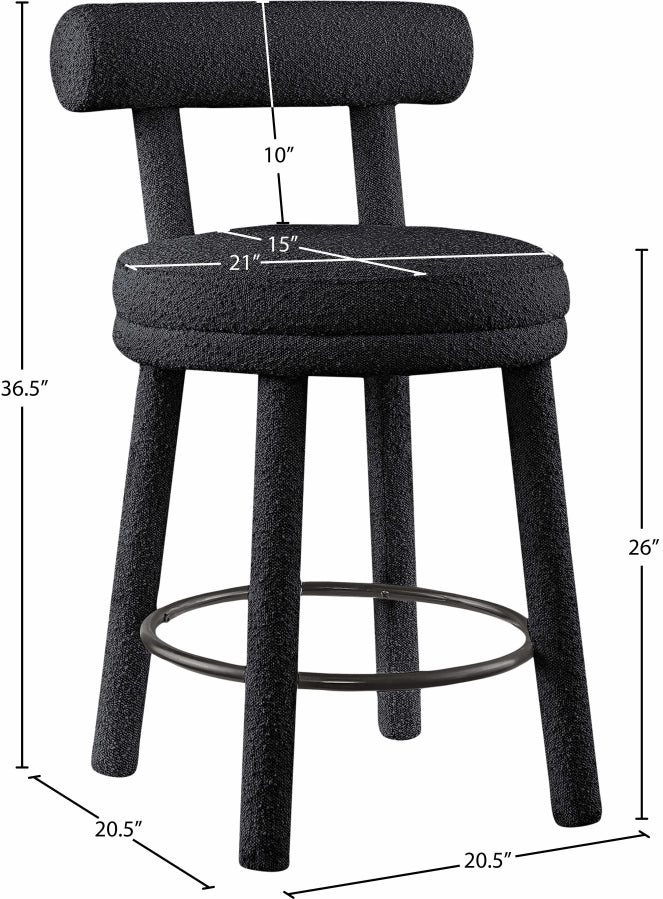 Tabourets de bar/comptoir en tissu Boucle Parlour