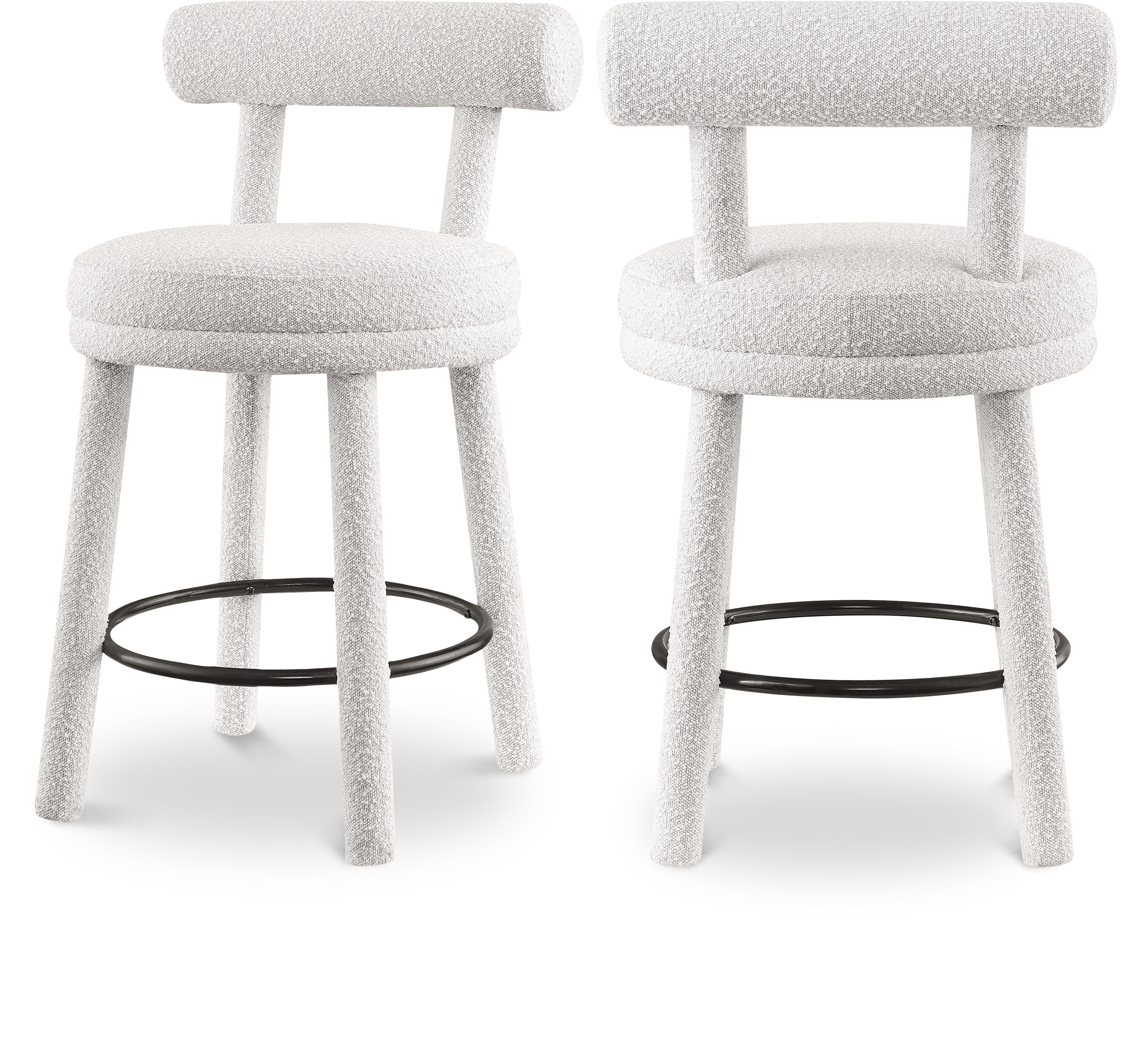 Tabourets de bar/comptoir en tissu Boucle Parlour
