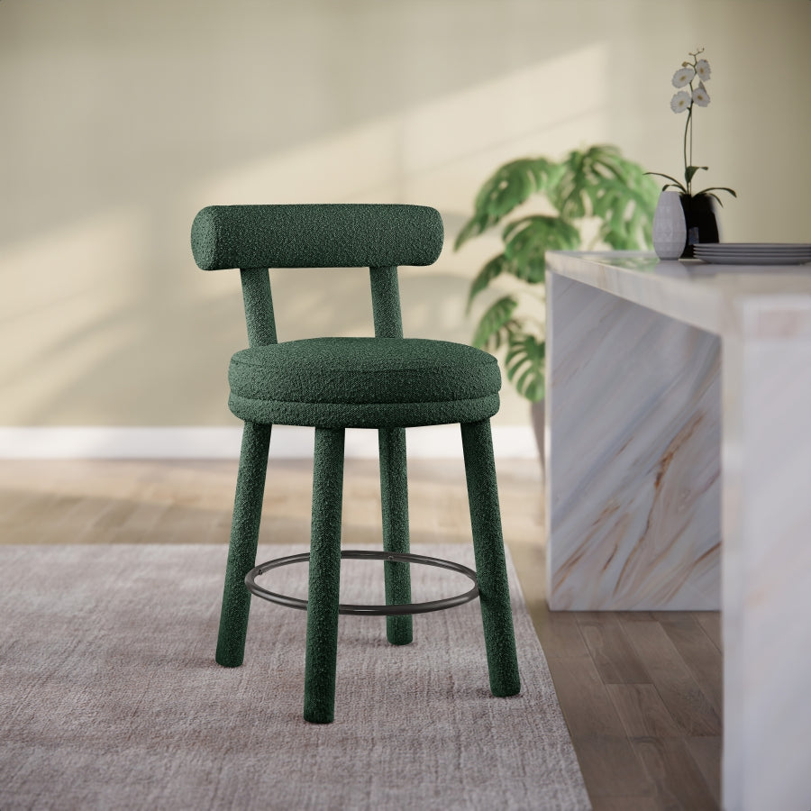 Tabourets de bar/comptoir en tissu Boucle Parlour