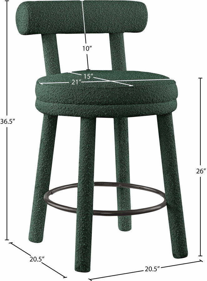 Tabourets de bar/comptoir en tissu Boucle Parlour