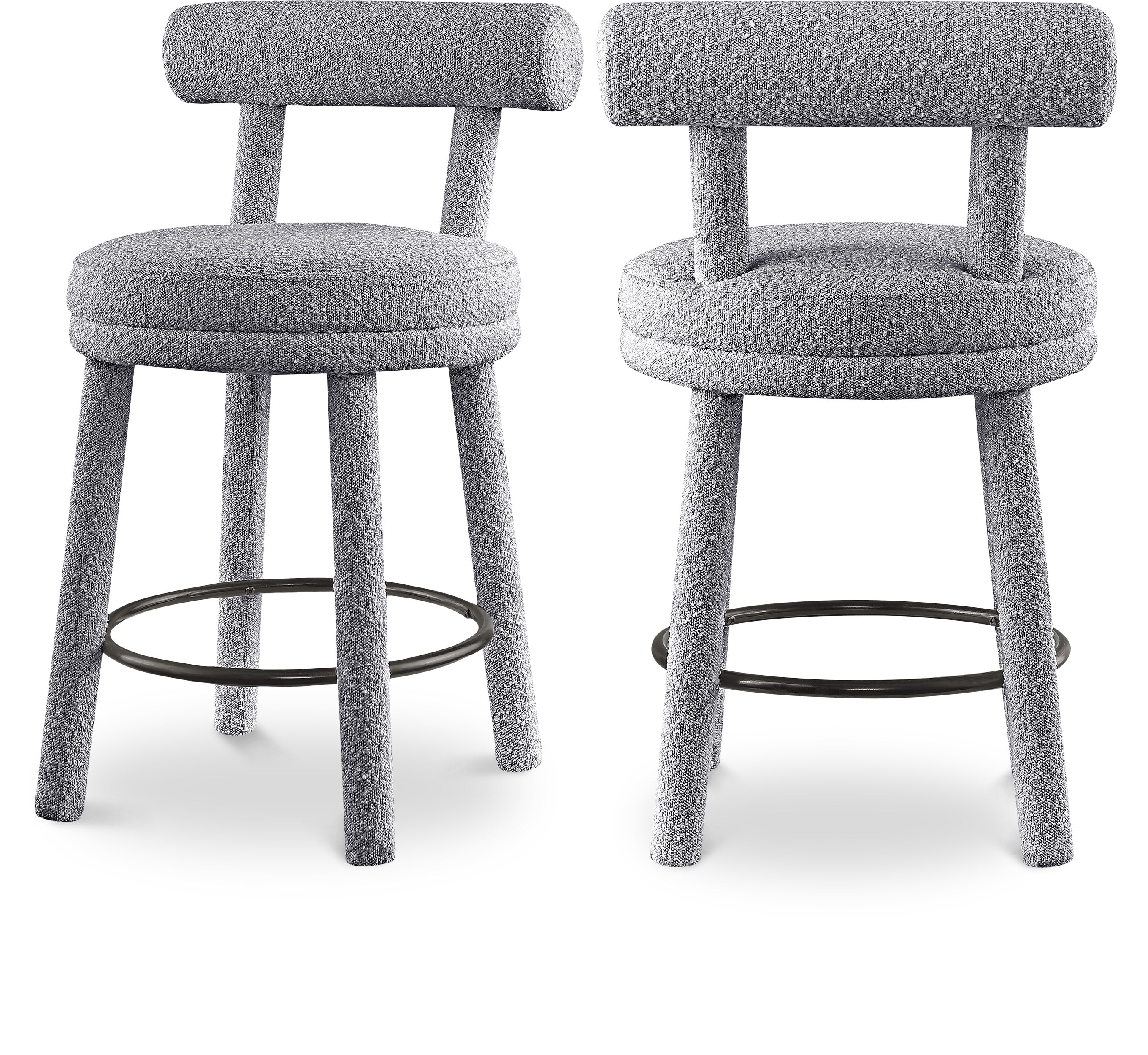 Tabourets de bar/comptoir en tissu Boucle Parlour