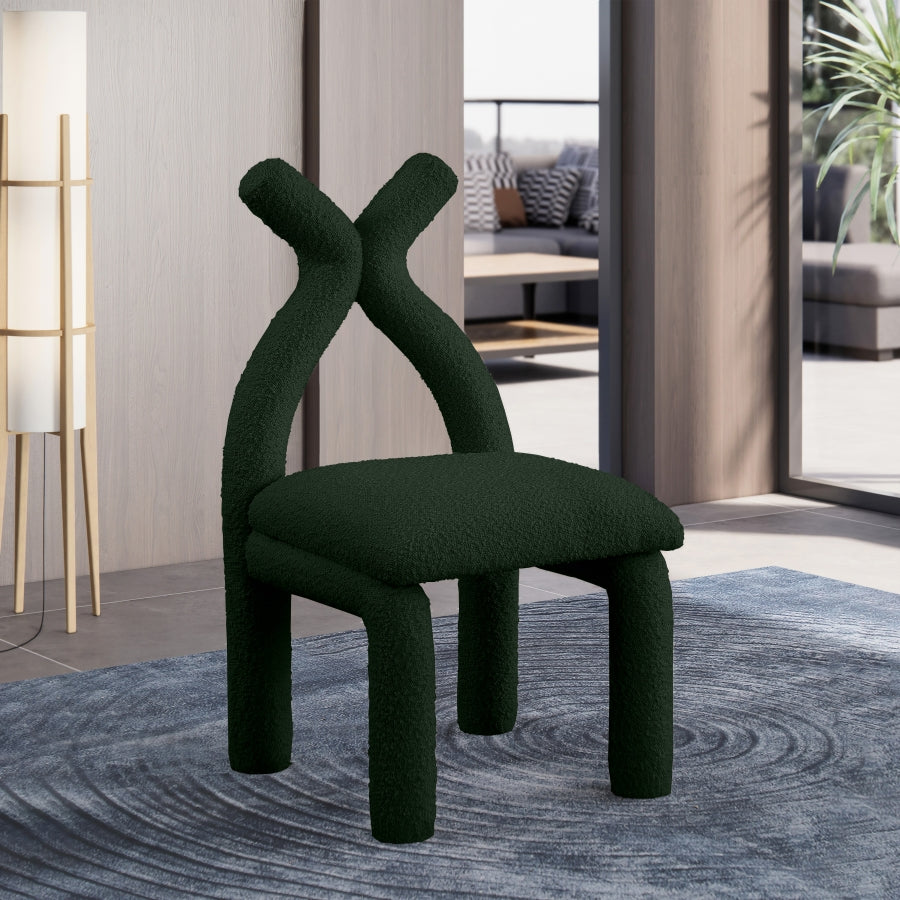Chaise d'appoint / chaise de salle à manger en tissu Xena Boucle