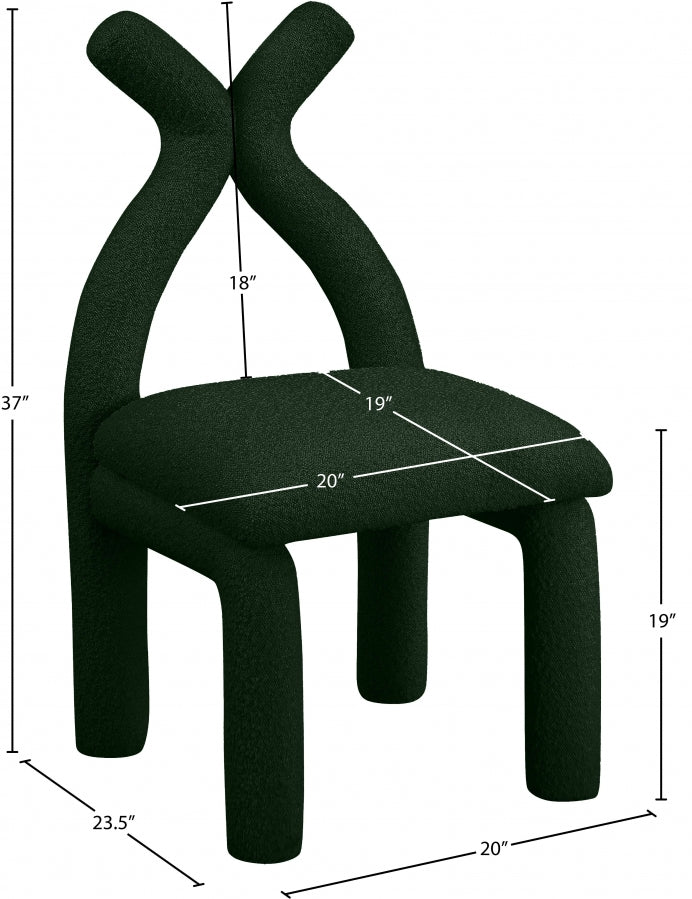 Chaise d'appoint / chaise de salle à manger en tissu Xena Boucle