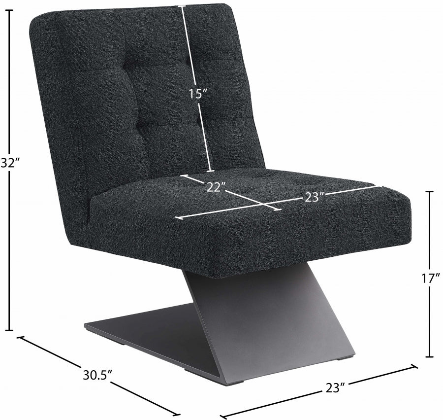 Fauteuil d'appoint en tissu boucle Zeal