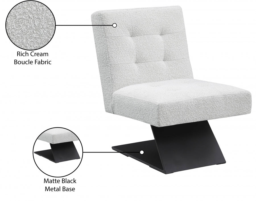 Fauteuil d'appoint en tissu boucle Zeal