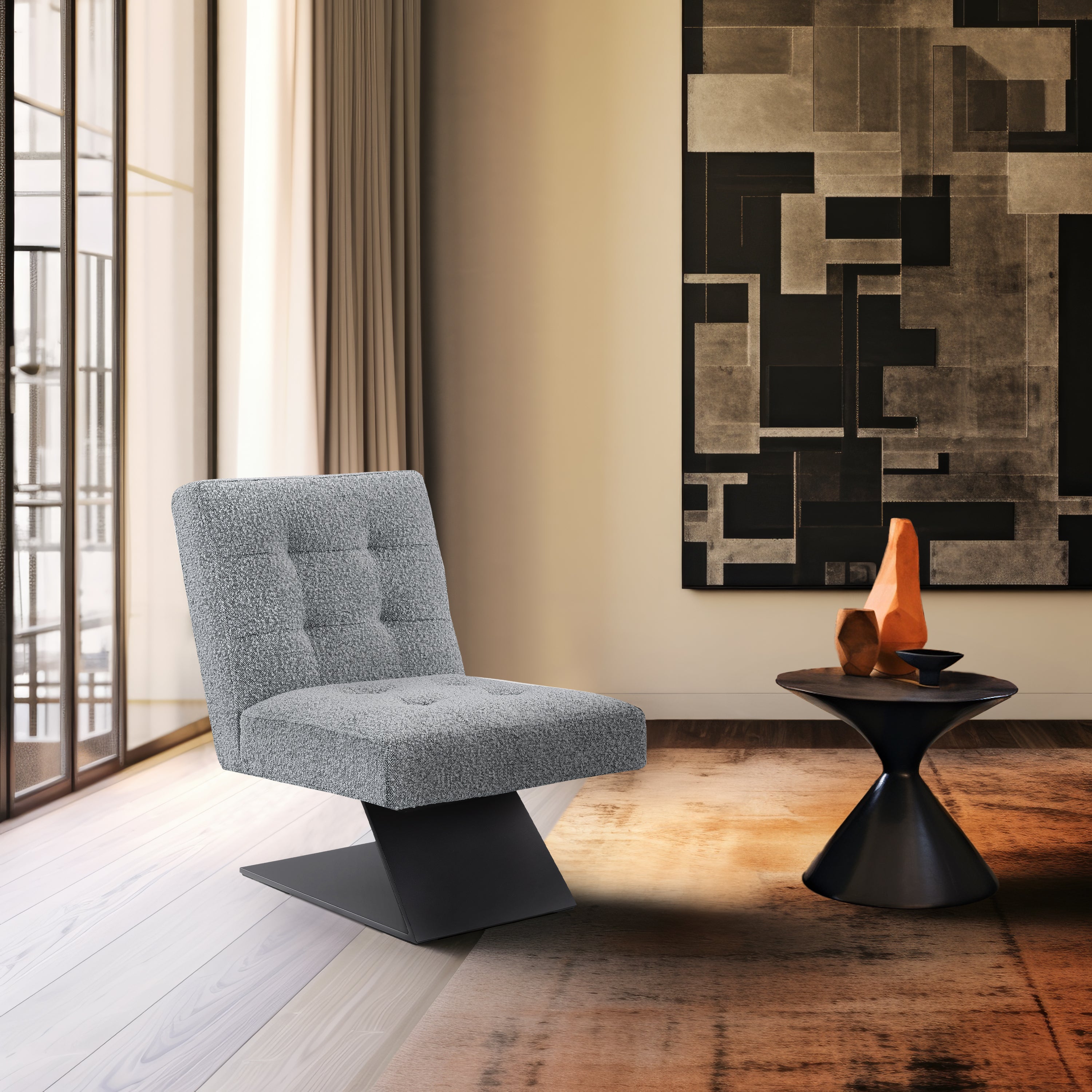Fauteuil d'appoint en tissu boucle Zeal