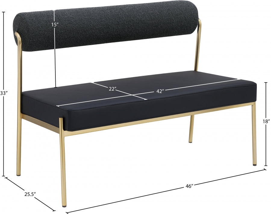 Banc en cuir végétalien Carly