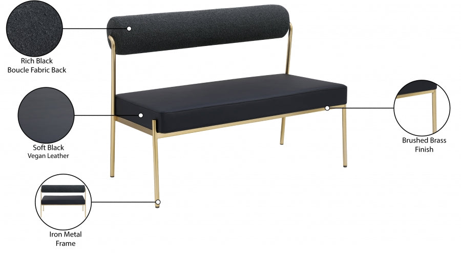 Banc en cuir végétalien Carly