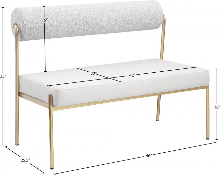 Banc en cuir végétalien Carly