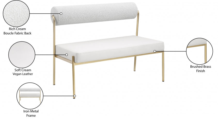 Banc en cuir végétalien Carly