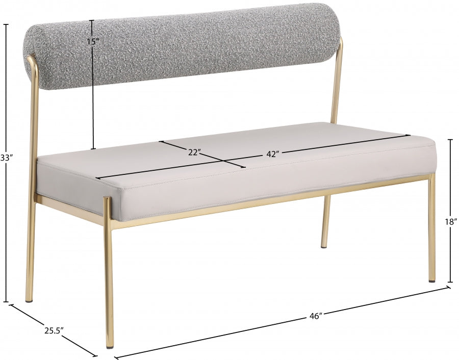 Banc en cuir végétalien Carly