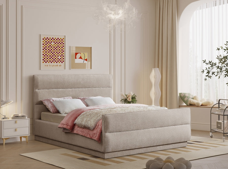 Lit double en tissu chenille Paxton