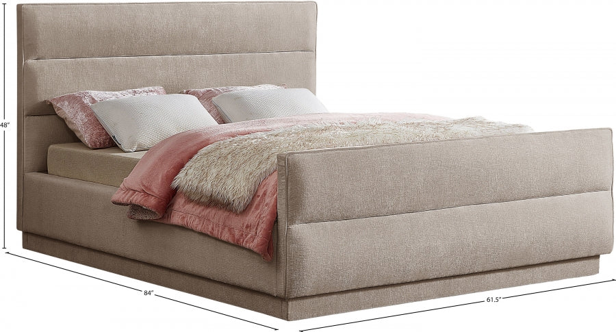 Lit double en tissu chenille Paxton