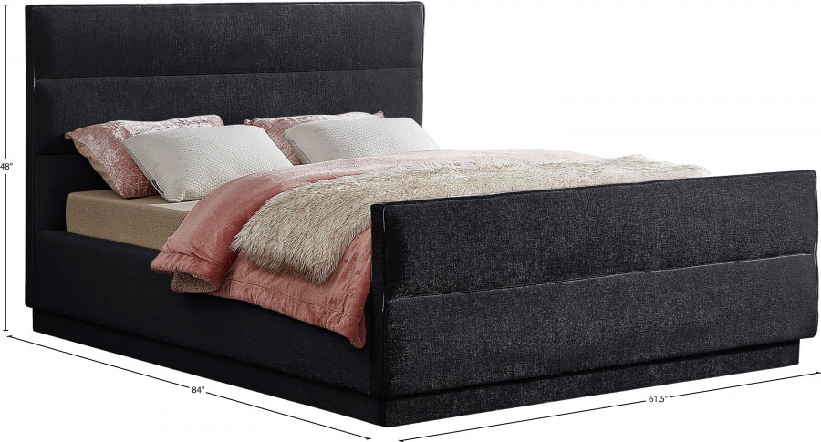 Lit double en tissu chenille Paxton