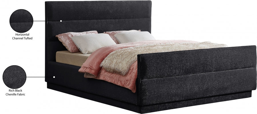 Lit double en tissu chenille Paxton