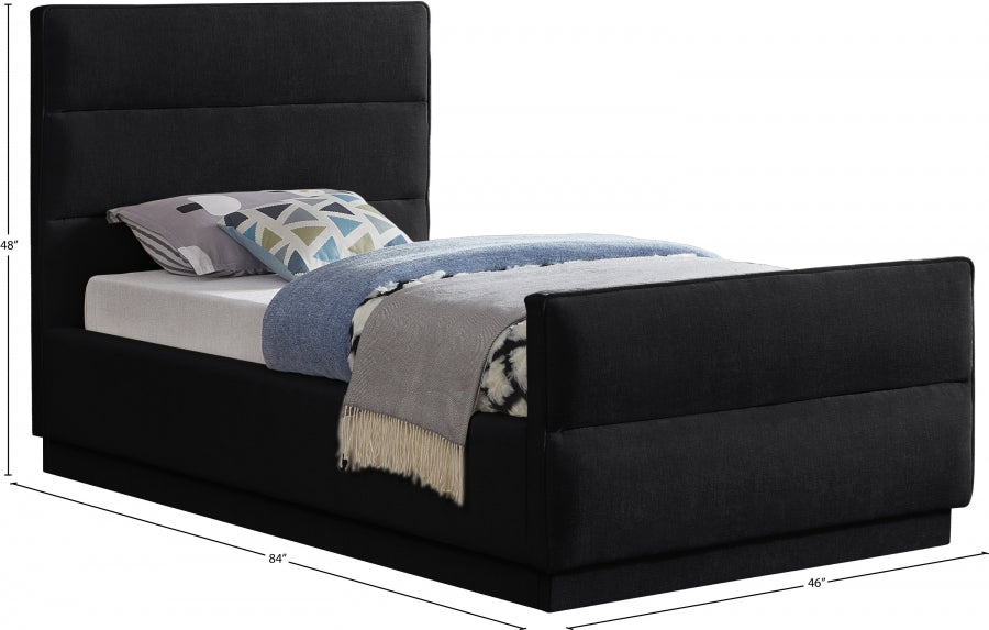 Lit en tissu chenille Paxton