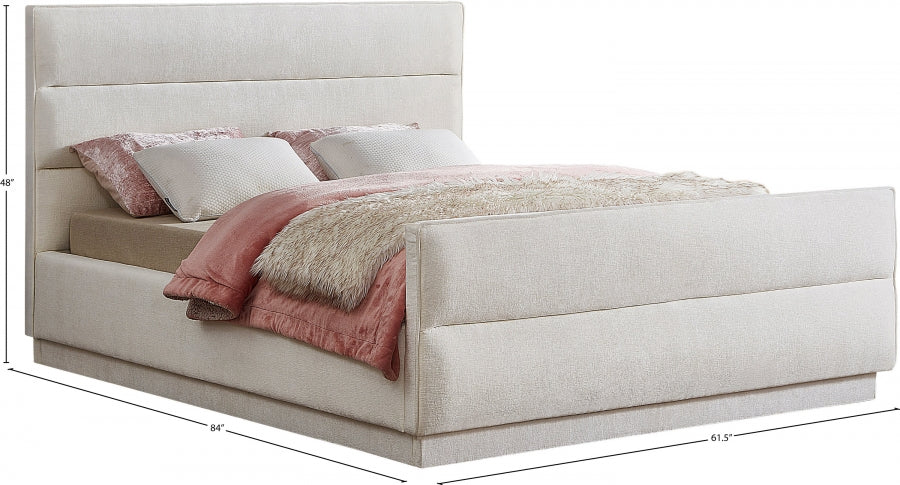 Lit double en tissu chenille Paxton