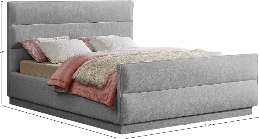 Lit double en tissu chenille Paxton