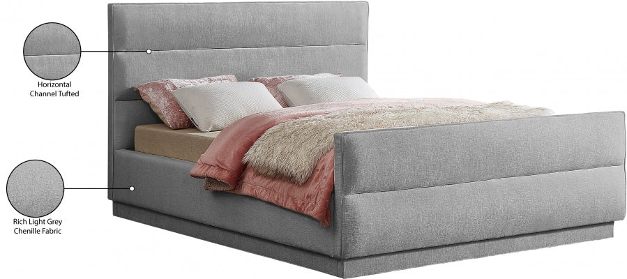 Lit double en tissu chenille Paxton
