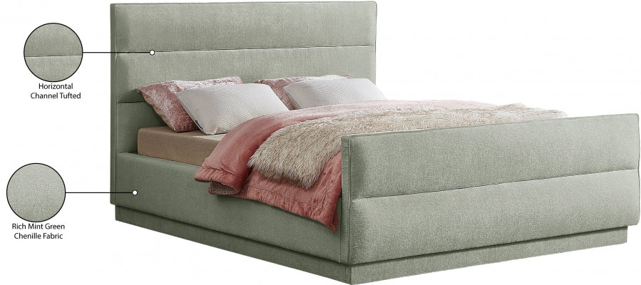 Lit double en tissu chenille Paxton