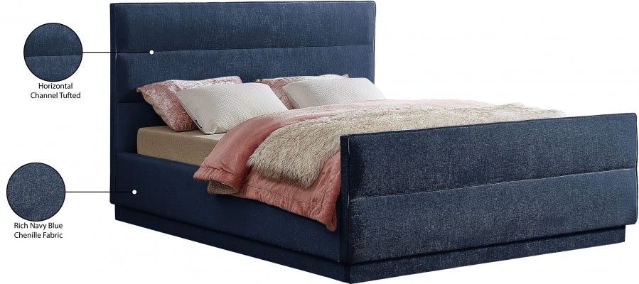 Lit double en tissu chenille Paxton