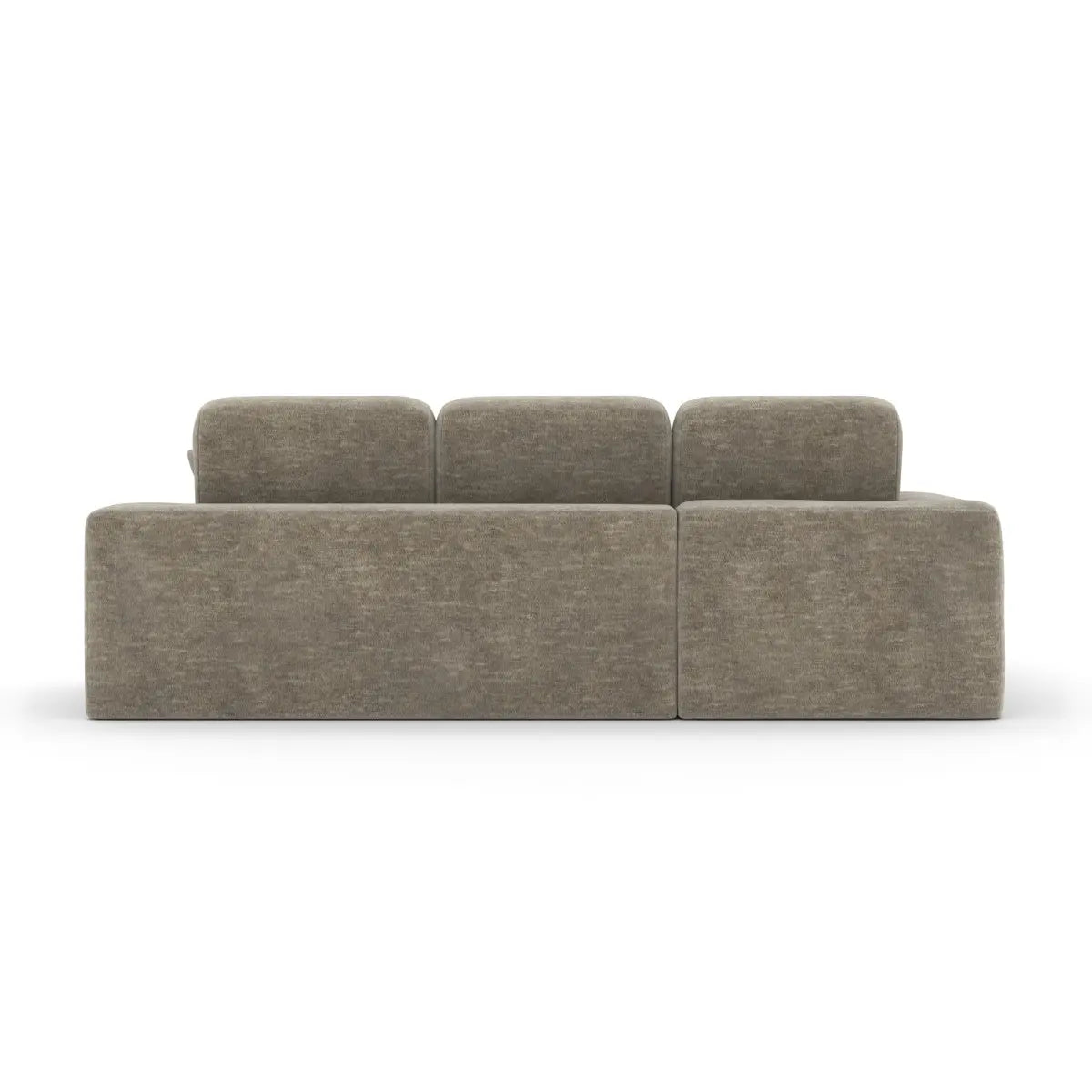 Sectionnel Isabel avec Chaise Longue | Taupe et ressorts ensachés