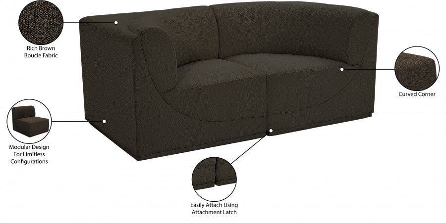 Canapé en tissu boucle Ollie
