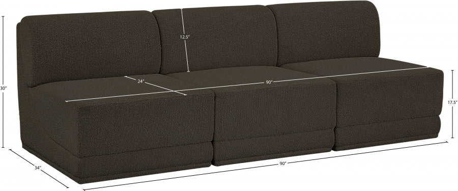 Canapé en tissu boucle Ollie