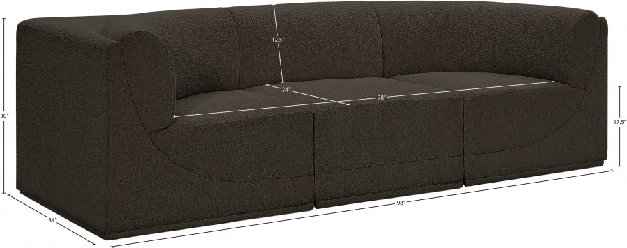 Canapé en tissu boucle Ollie