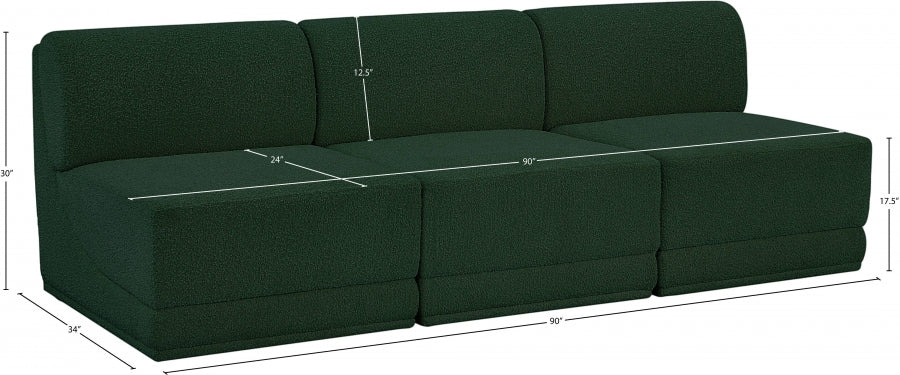 Canapé en tissu boucle Ollie