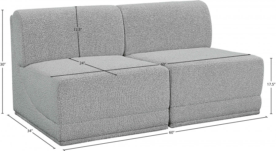 Canapé en tissu boucle Ollie