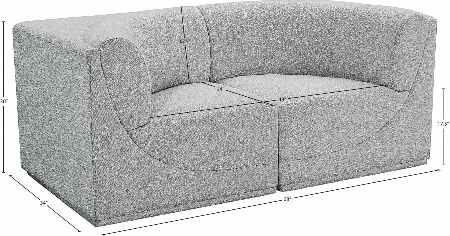 Canapé en tissu boucle Ollie