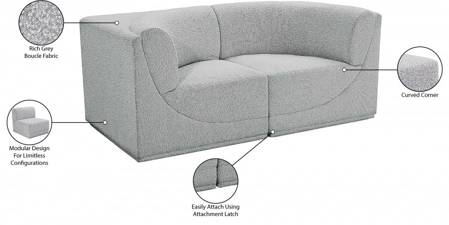 Canapé en tissu boucle Ollie